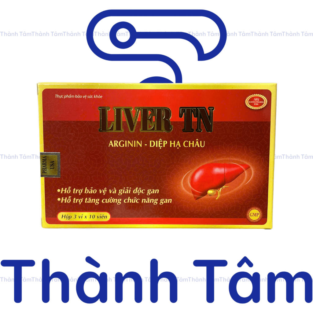 (Đỏ) Viên uống bổ gan Liver TN hỗ trợ làm mát gan, bảo vệ gan - Hộp 30 Viên