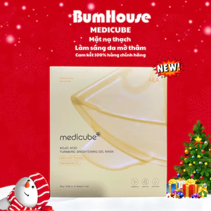 Mặt nạ thạch trắng da Medicube Kojic Acid Turmeric Brightening Gel Mask Giúp Sáng Da, Mờ Thâm 28 miếng x4