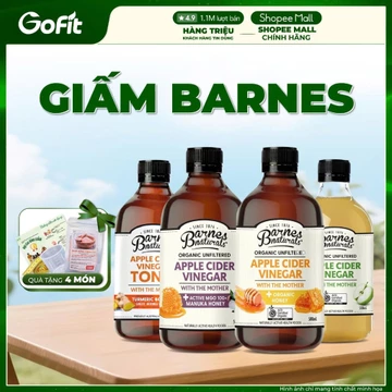 Giấm Táo Hữu Cơ Barnes Của Úc Có Giấm Cái 500ml - Dấm Táo Giảm Cân Ăn Kiêng Gofit Mart