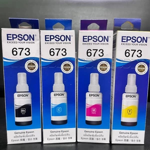 Bộ Mực Epson T673 (BK/C/M/Y) – Chính Hãng – Cho máy L1800/ L800/ L805/ L850