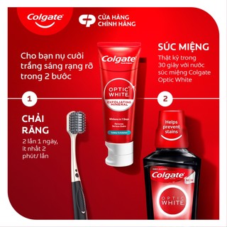 [Quà tặng không bán] Bộ 4 Kem Đánh Răng Colgate trắng răng Optic White tinh thể khoáng trắng 100g