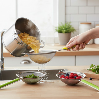 Rây Lọc Viền Inox Cán Xanh Cao Cấp siêu mịn - Phương Trang