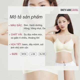 Áo ngực su nữ cao cấp đệm mút thoáng khí nâng ngực SEXY định hình form tự nhiên chống xệ DEVARI A01