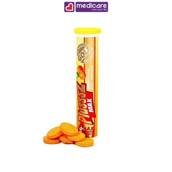 Viên sủi PLUSSSZ Max Multivitamin không đường tuýp 20 viên