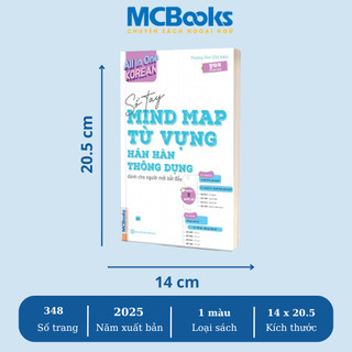 Sách - All In One Korean – Sổ tay Mind Map Từ vựng Hán Hàn thông dụng dành cho người mới  MCBooks