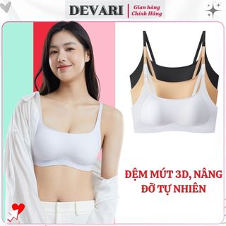Áo ngực nữ cao cấp su đúc mềm mịn thoáng mát mút mỏng cố định ôm ngực nâng đỡ tự nhiên DEVARI A03
