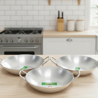 Combo 3 chảo nhôm (24cm, 26cm, 30cm) cao cấp dày lòng sâu đổ bánh xèo, xào chính hãng giá rẻ - Phương Trang