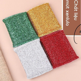 Set 4 Miếng Mút Rửa Chén Kim Tuyến – Sạch Bóng, Đa Năng, An Toàn Cho Chén Đĩa