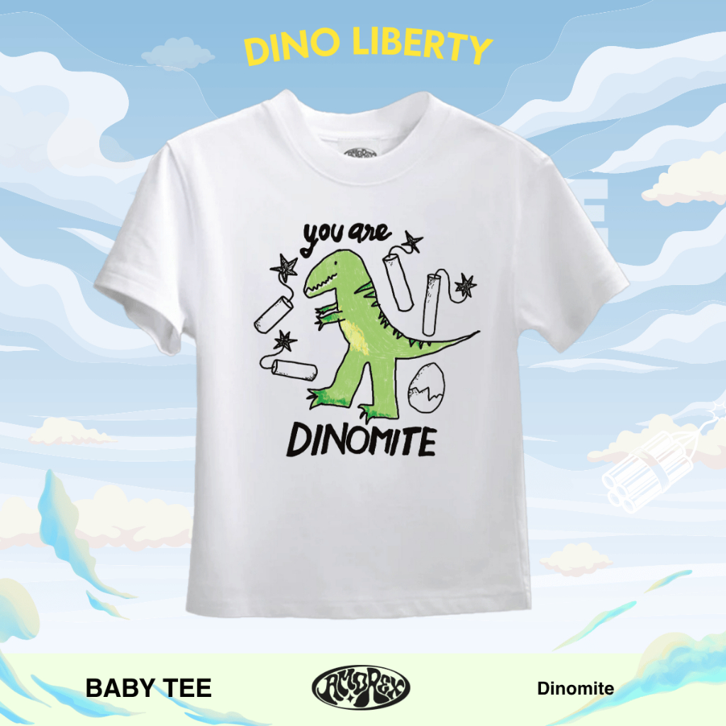 Áo Baby Tee “Dinomite” Amorex Bộ Sưu Tập Dino Liberty Thun Lạnh Co Giãn 4 Chiều | BigBuy360 - bigbuy360.vn
