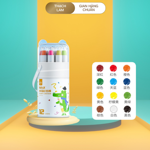 Bộ Sáp Lụa Tết 12–48 Màu – Silky Crayon Mịn Mượt – Vẽ Tết, Decor Quà Tặng, Làm Handmade