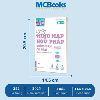 Sách - Combo Sổ tay Mind Map từ vựng, ngữ pháp dành cho người mới bắt đầu All In One Korean