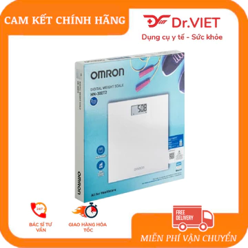 Cân sức khỏe điện tử Omron HN-300T2 - Hàng chính hãng, thiết kế mỏng nhẹ, mặt kính cường lực, bền bỉ