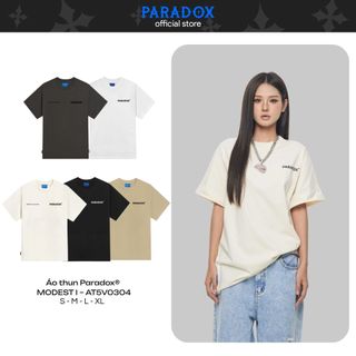 Áo thun MODEST I TEE Cotton Màu Đen, Kem, Trắng PARADOX AT5V0304