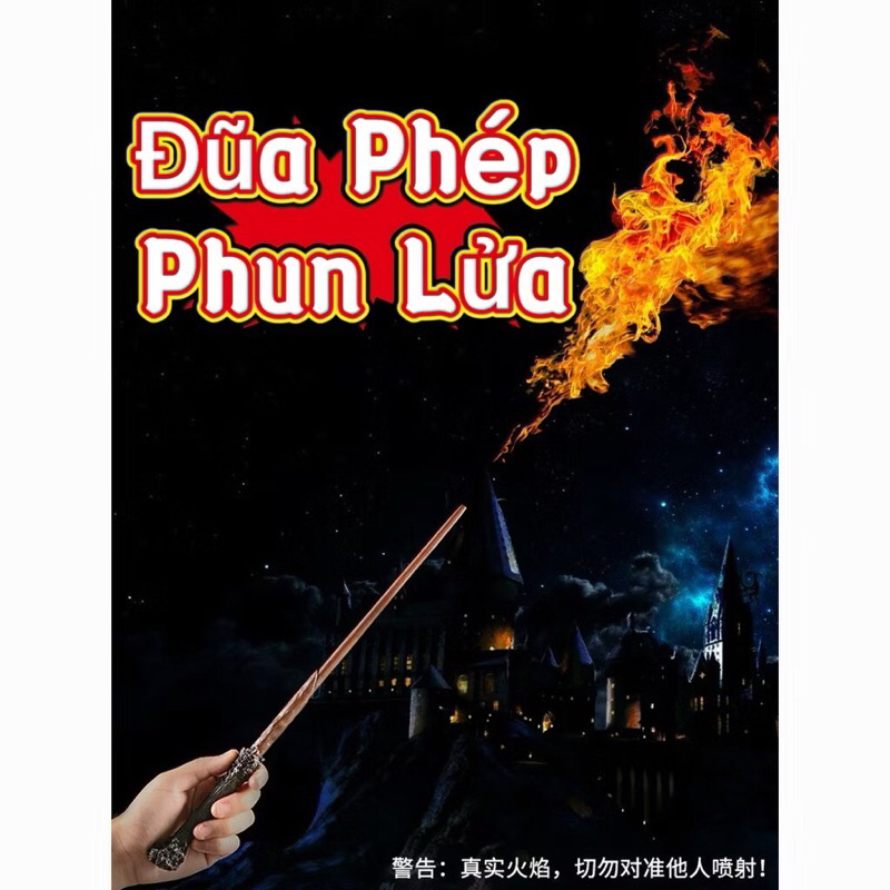 Đồ Chơi Đũa Phép Thuật Harry Potter Phóng Ra Lửa Với 4 Phiên Đũa Cao Cấp Tỉ Lệ 1:1 Giống Với Phim, Đồ Chơi Nhập Vai