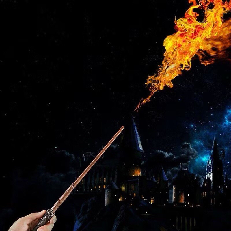 Đồ Chơi Đũa Phép Thuật Harry Potter Phóng Ra Lửa Với 4 Phiên Đũa Cao Cấp Tỉ Lệ 1:1 Giống Với Phim, Đồ Chơi Nhập Vai