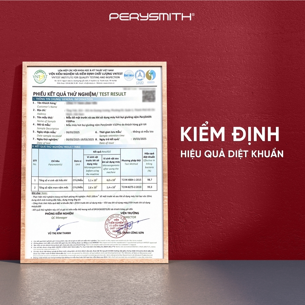 [N]Máy Hút Bụi Giường Nệm Cầm Tay Có Dây PerySmith V10Pro Lực Hút 19k PA Đèn Tia UV Diệt Khuẩn | BigBuy360 - bigbuy360.vn