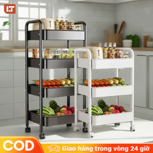 Xe Đẩy Spa 3 Tầng Đa Năng Vật liệu thép carbon Có Bánh Xe Kệ sắt đa năng Chịu tải trọng 300kg Xe đẩy đựng đồ