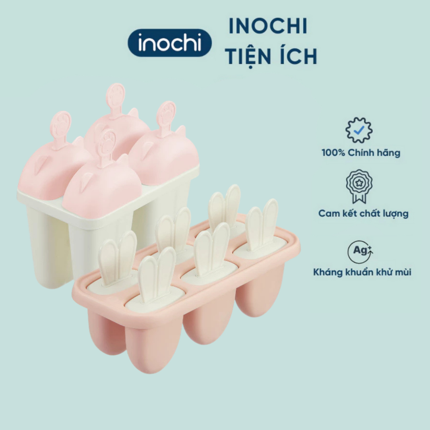 Khuôn làm kem tai thỏ/tai mèo Kari xinh xắn cho bé, an toàn, kháng khuẩn - CHÍNH HÃNG INOCHI