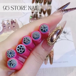 Bộ bút silicon in móng nhiều hoạ tiết - set 6 con dấu in , dùng với gel vẽ đặc