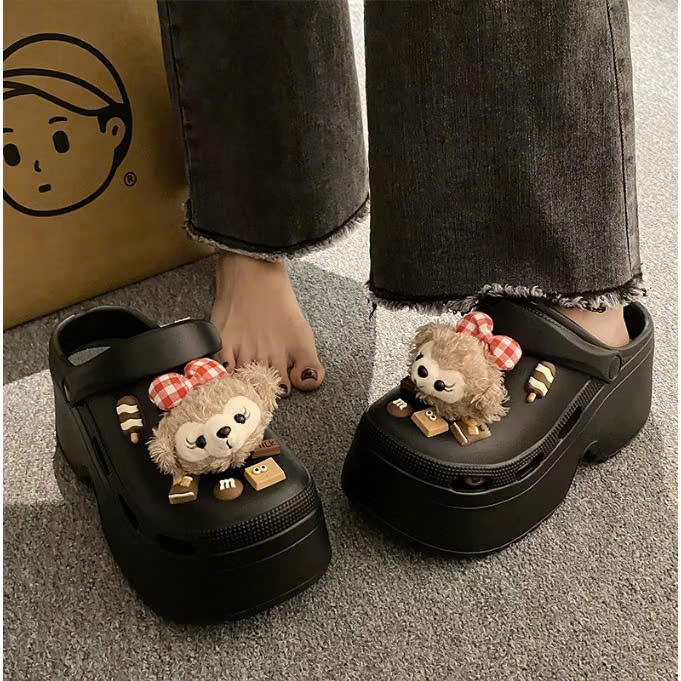 Dép Sandal nữ đế cao, Cross nữ đế cao 7cm tôn dáng hack chiều cao Tặng kèm sticker siêu xinh | BigBuy360 - bigbuy360.vn