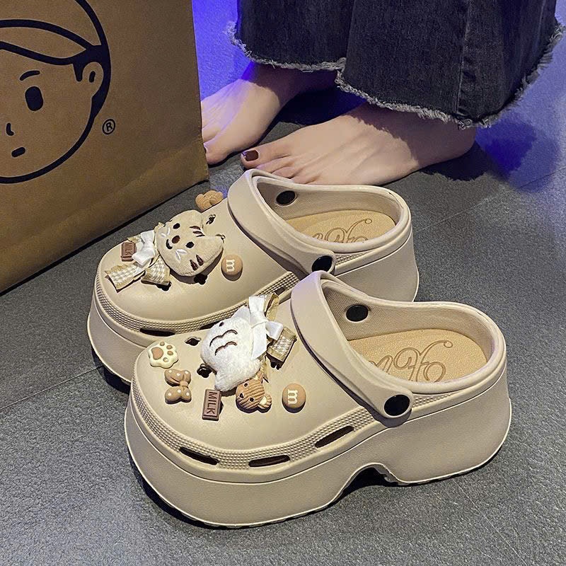 Dép Sandal nữ đế cao, Cross nữ đế cao 7cm tôn dáng hack chiều cao Tặng kèm sticker siêu xinh | BigBuy360 - bigbuy360.vn
