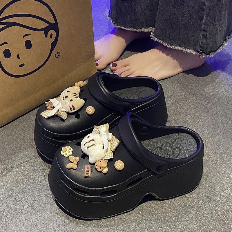 Dép Sandal nữ đế cao, Cross nữ đế cao 7cm tôn dáng hack chiều cao Tặng kèm sticker siêu xinh | BigBuy360 - bigbuy360.vn