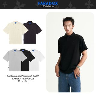 Áo thun có cổ BABY LABEL POLO tay lỡ cotton PARADOX PL5P0502