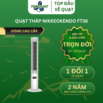 Quạt Tháp Không Cánh Nikkokendo FT-36, Quạt Tháp Điều Hòa Đối Lưu Không Khí Tạo Ion Âm Lọc Không Khí