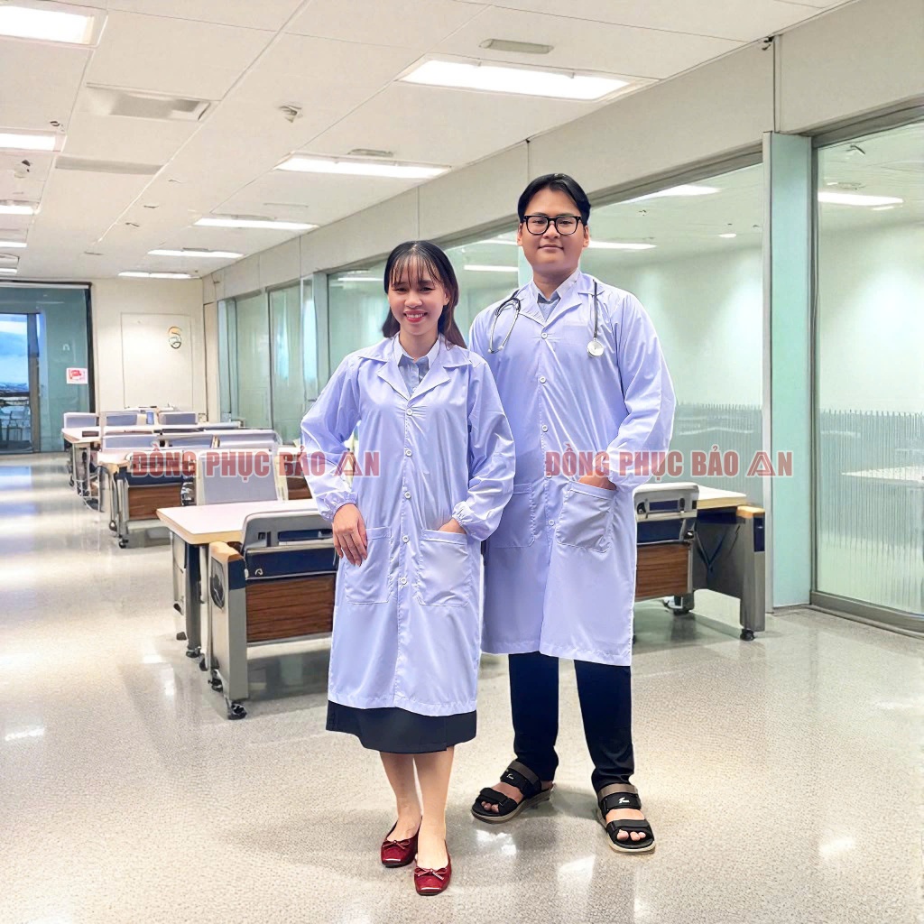 Áo Blouse Tay Dài Nam Nữ Chuyên Nghiệp Cho Phòng Khám, Phòng Thí Nghiệm