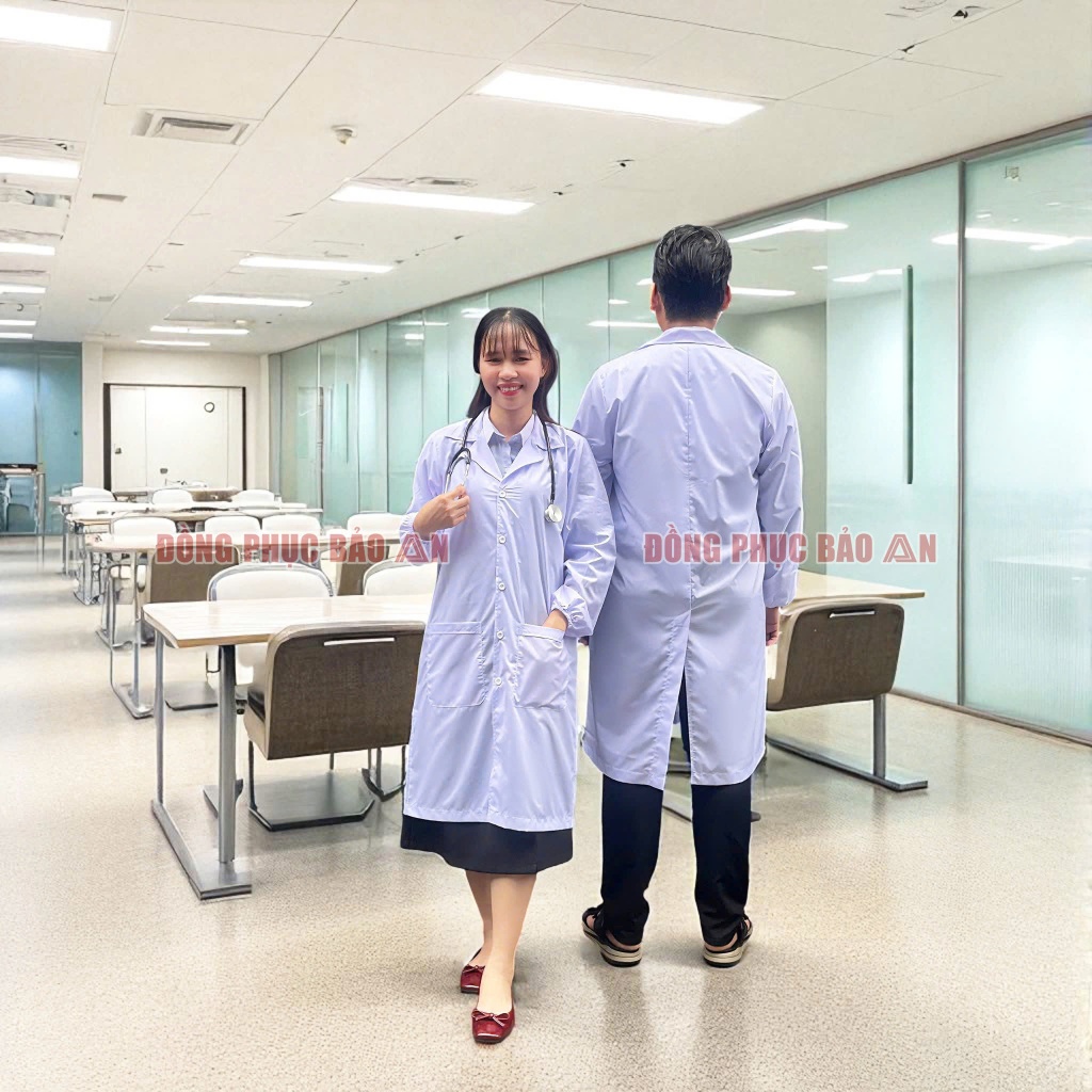 Áo Blouse Tay Dài Nam Nữ Chuyên Nghiệp Cho Phòng Khám, Phòng Thí Nghiệm