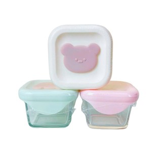 Hộp Trữ Đông Thủy Tinh Kichilachi Đựng Thức Ăn Dặm Cho Bé Dung Tích 160ml (MÀU NGẪU NHIÊN)
