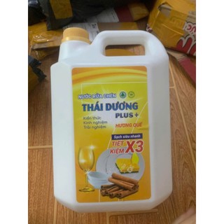 Nước Rửa Chén Thái Dương Plus 5L – Công Nghệ Sinh Học, Siêu Sạch, Hương Chanh , An Toàn Cho Da