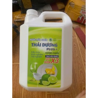 Nước Rửa Chén Thái Dương Plus 5L – Công Nghệ Sinh Học, Siêu Sạch, Hương Chanh , An Toàn Cho Da