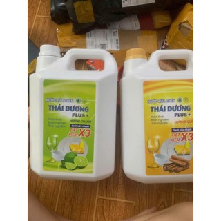 Nước Rửa Chén Thái Dương Plus 5L – Công Nghệ Sinh Học, Siêu Sạch, Hương Chanh , An Toàn Cho Da