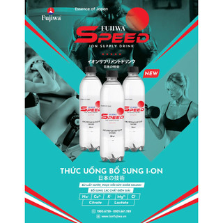 Thùng 24 Chai Fujiwa Speed 390ml - Nước uống bổ sung ion bù điện giải, bù khoáng dành cho người tập thể thao