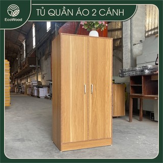 Tủ quần áo 2 cánh đa năng EcoWood, chất liệu gỗ MDF cao cấp, kích thước 40x60x120cm(tủ nâu)