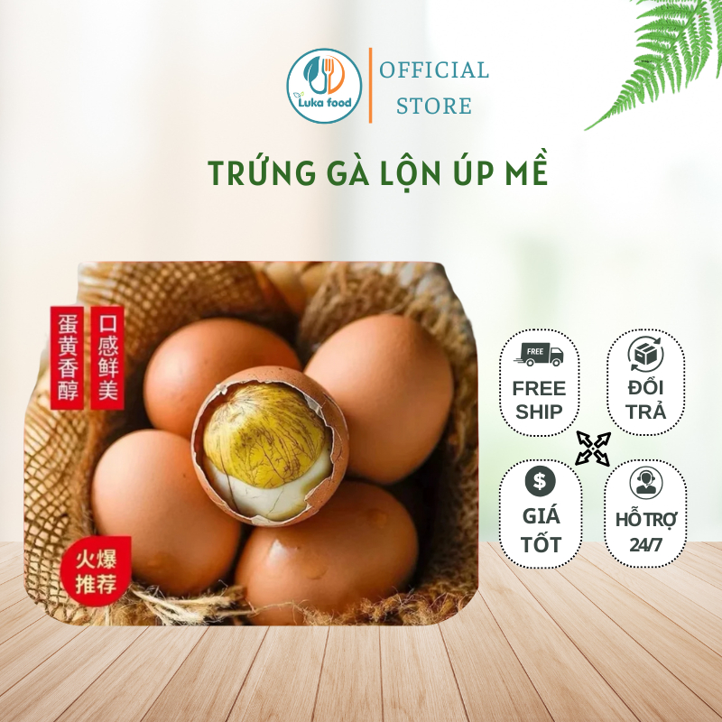Combo 10 Trứng Gà Lộn Sơn Đông Úp Mề - Hàng Nội Địa Trung Ăn Liền, Béo Ngậy, Bổ Dưỡng, Vị Thơm Bùi, Không Tanh Luka Food