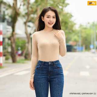 Áo body giữ nhiệt nữ cổ tròn YODY thoáng khí giữ ẩm mềm mại WCTL25F028