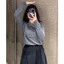 Áo len dài tay dệt kim 7 cúc cổ polo xám tro basic, chất len đanh mịn cao cấp hot hit