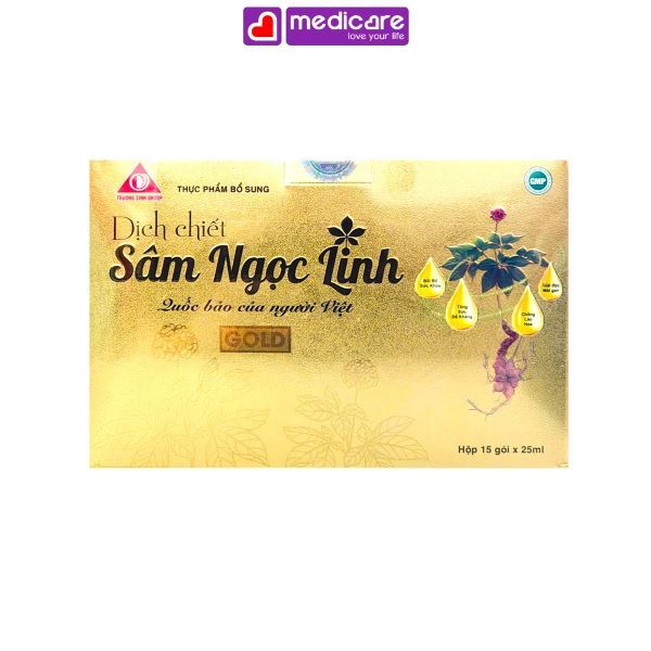 Dịch chiết TRUONG SINH GROUP Sâm Ngọc Linh gold hộp 15 gói