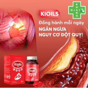 Dầu cá nhuyễn thể Omega 3 KIOILS giúp sáng mắt, bổ não, dự phòng đột quỵ và tốt cho tim mạch, xương khớp (Lọ 30 viên)