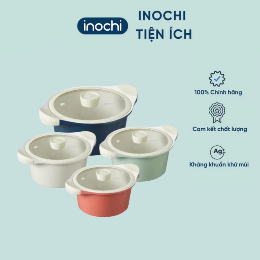 Nồi vân đá Omi Simple nhiều size 20cm, 24cm và 28cm (thương hiệu Inochi)