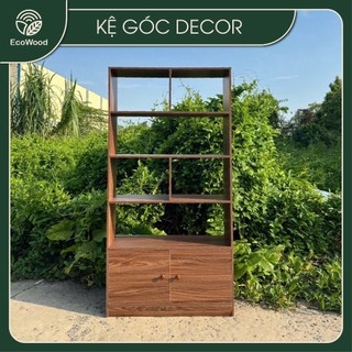 Kệ sách chữ U EcoWood, tủ decor nhiều tầng,tủ trưng bày trang trí chất liệu gỗ MDF cao cấp chống nước chống xước