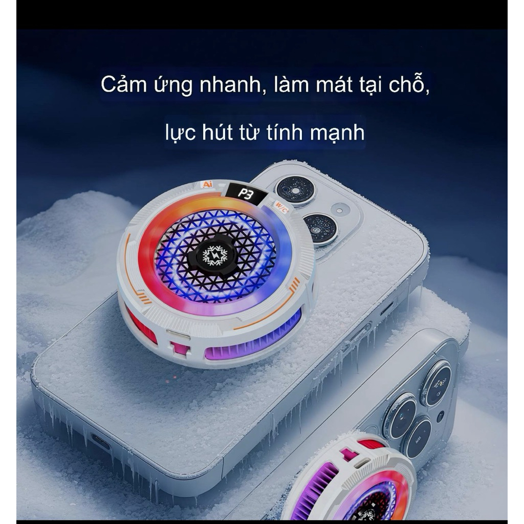 [MỚI] Quạt tản nhiệt sò lạnh TH18 AI(15W)- TH shops- hỗ trợ làm mát điện thoại/máy tính bảng