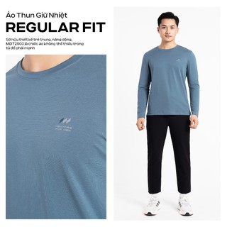 Áo Thun Nam Dài Tay Mentoris Form Regular Fit, Chất Vải Pique Mềm Mịn, Co Giãn, Thoáng Khí MDT2503