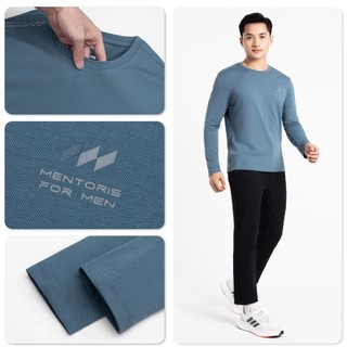 Áo Thun Nam Dài Tay Mentoris Form Regular Fit, Chất Vải Pique Mềm Mịn, Co Giãn, Thoáng Khí MDT2503