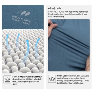 Áo Thun Nam Dài Tay Mentoris Form Regular Fit, Chất Vải Pique Mềm Mịn, Co Giãn, Thoáng Khí MDT2503