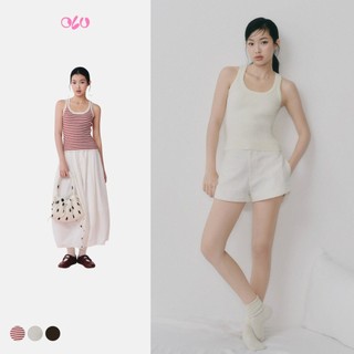 Áo len OLV hai dây ôm tôn dáng thoải mái năng động Ribbed Knit Tank Top nhiều màu phù hợp đi chơi