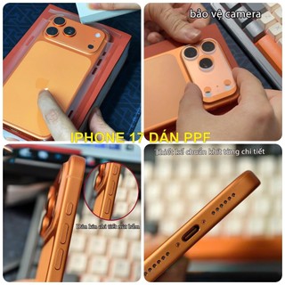 Miếng Dán PPF Full Lưng Viền iPhone 12 - 17 ProMax / Air – Trong Suốt,Nhám Mờ,Chống Trầy,Tự Phục Hồi