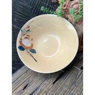 Tô Gốm Vẽ Hoa Xưa Điểm Trắng - Tô Tượng Size Đại 21cm - Gốm Lái Thiêu - Gốm Xưa Cho Người Hoài Niệm